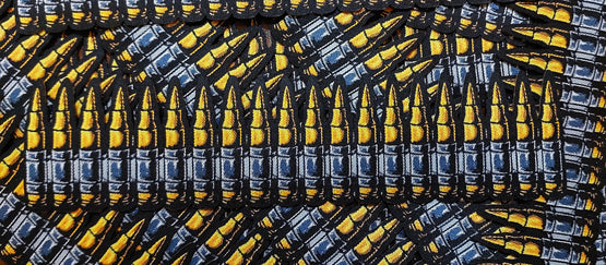 BULLET BELTS GLUE SHAPED PATCH