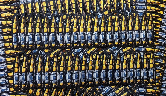 BULLET BELTS GLUE SHAPED PATCH