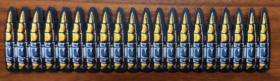 BULLET BELTS GLUE SHAPED PATCH